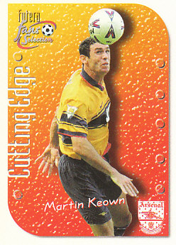 Martin Keown Arsenal 1999 Futera Fans' Selection Cutting Edge #CE9
